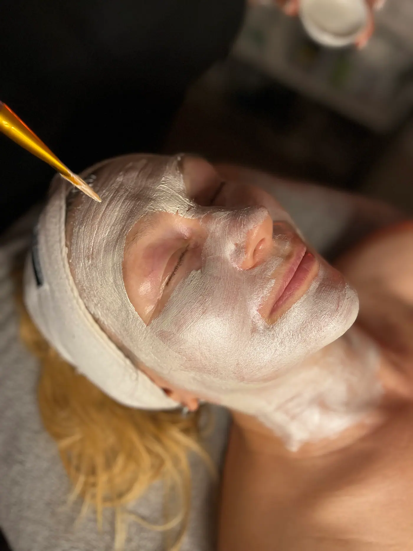 Glow facial treatment process at SBW Beauty in Peabody MA